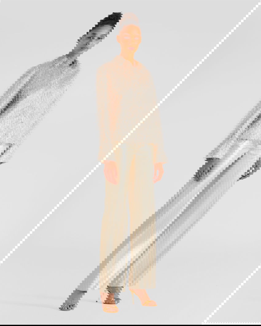 Tailored laminated pants