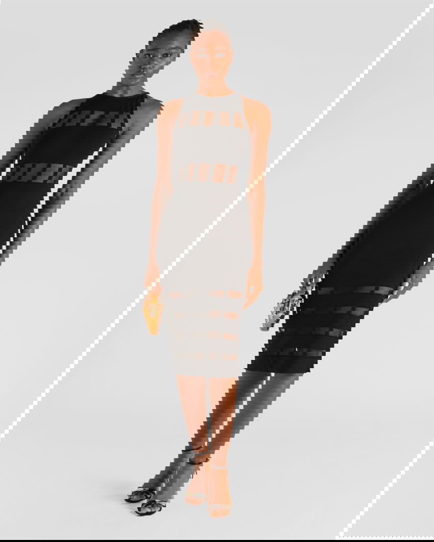 Transparency midi dress