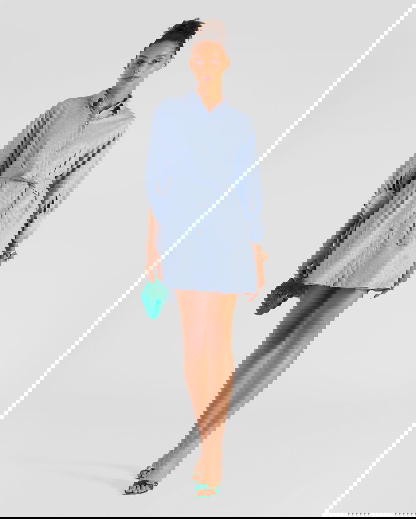 Jacquard chemisier dress