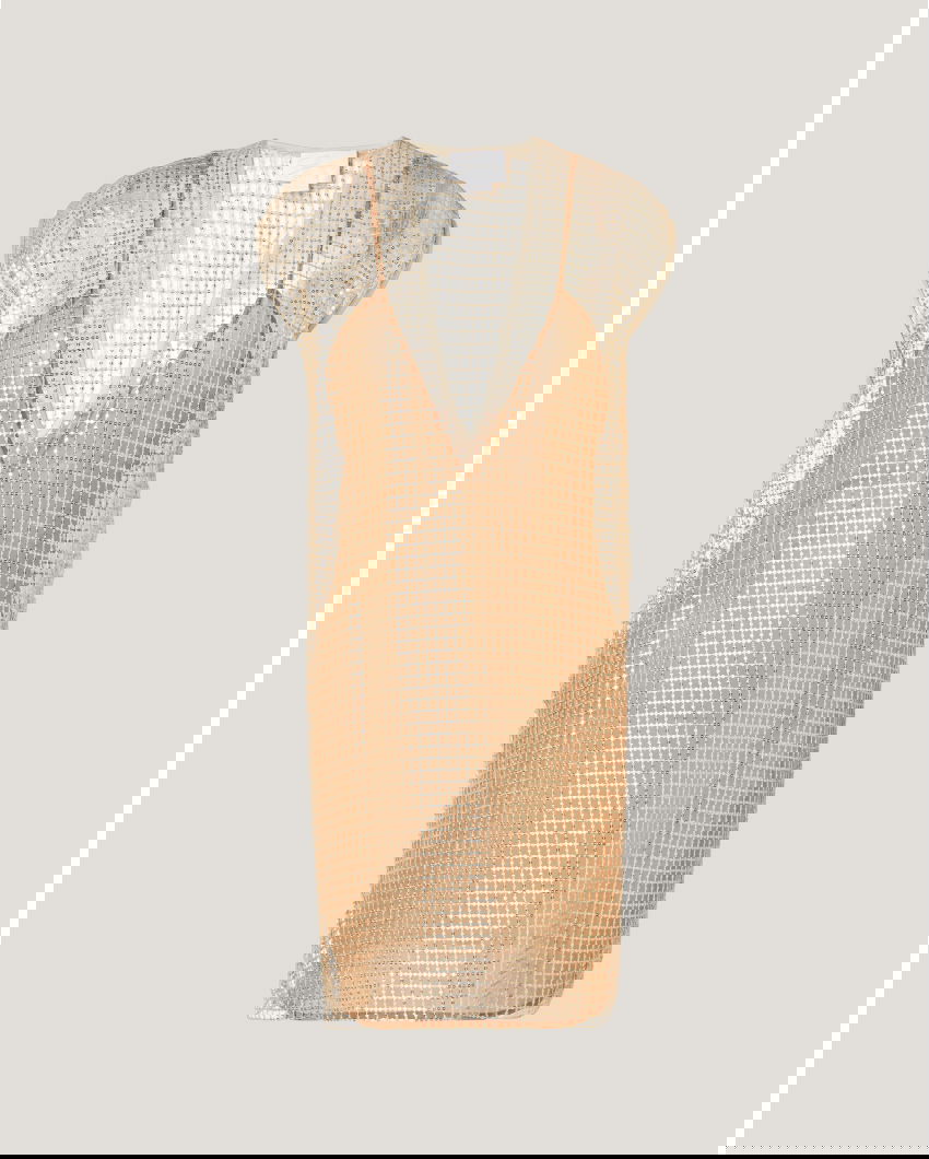 V-neck mesh dress