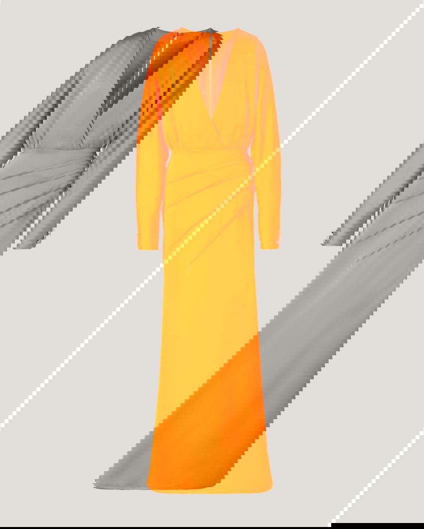 Long satin dress