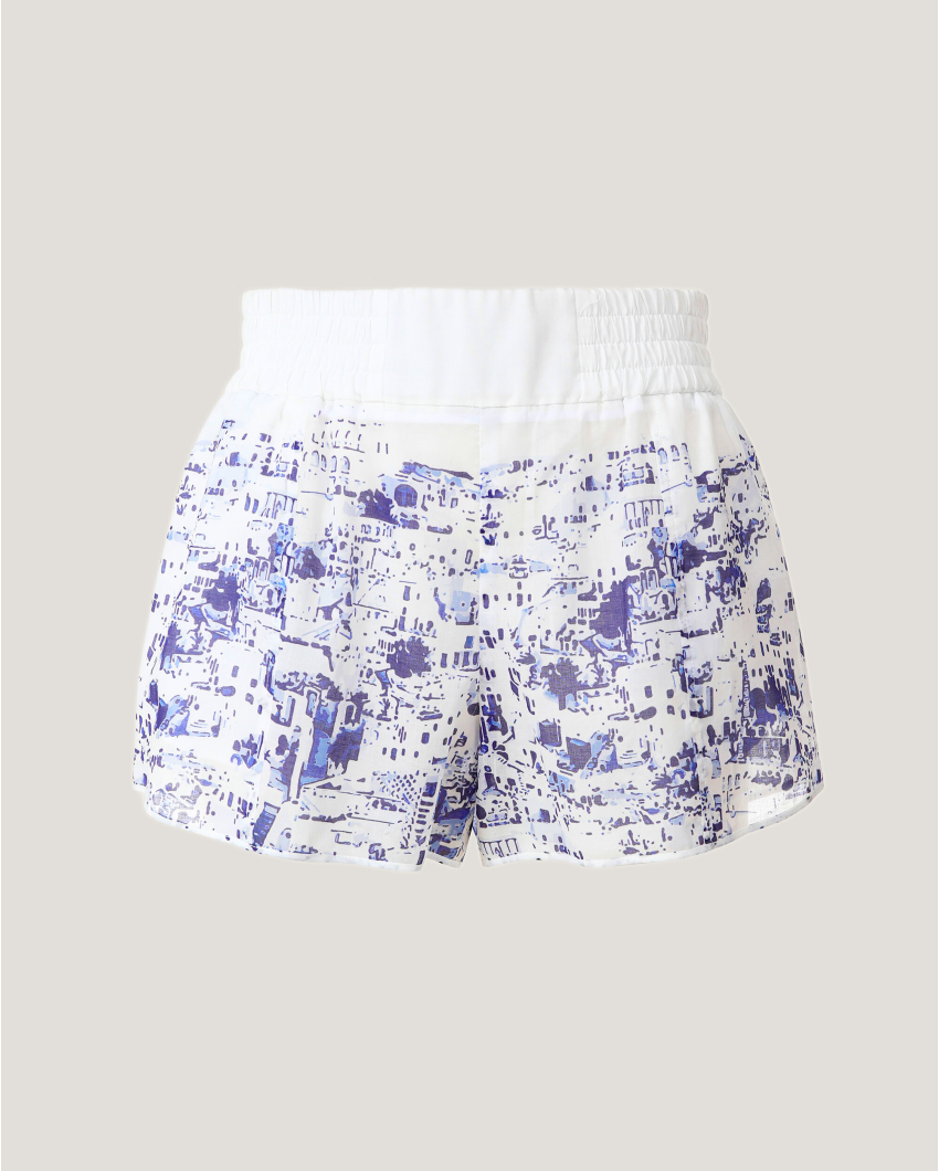 Mykonos print shorts