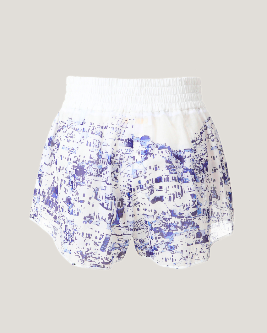 Mykonos print shorts