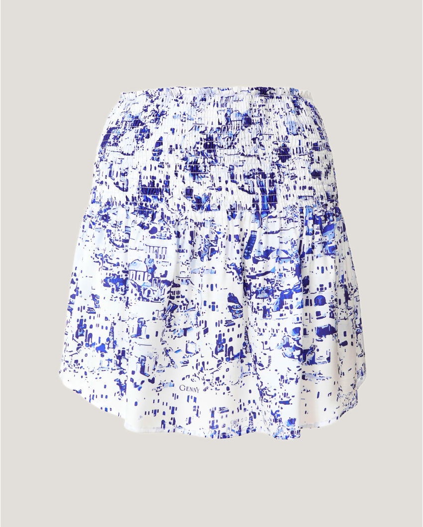 Mykonos print skirt
