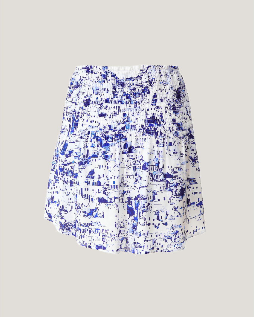 Mykonos print skirt