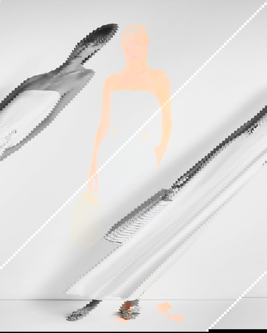 Dress with X inserts