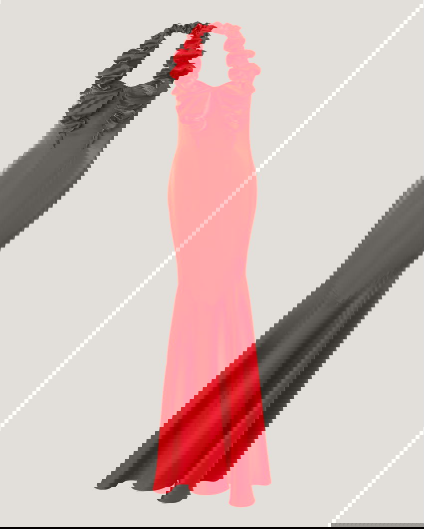 Ruched long dress