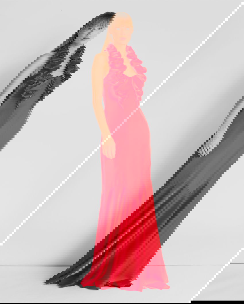 Ruched long dress