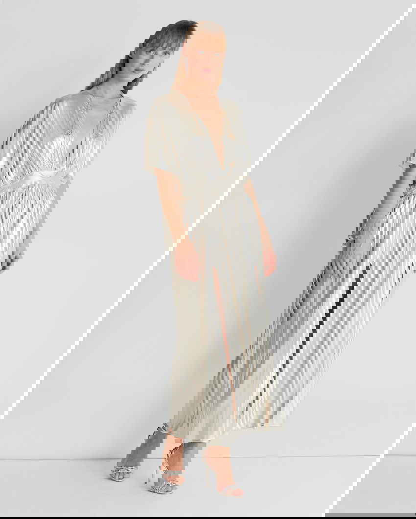 Draped viscose dress