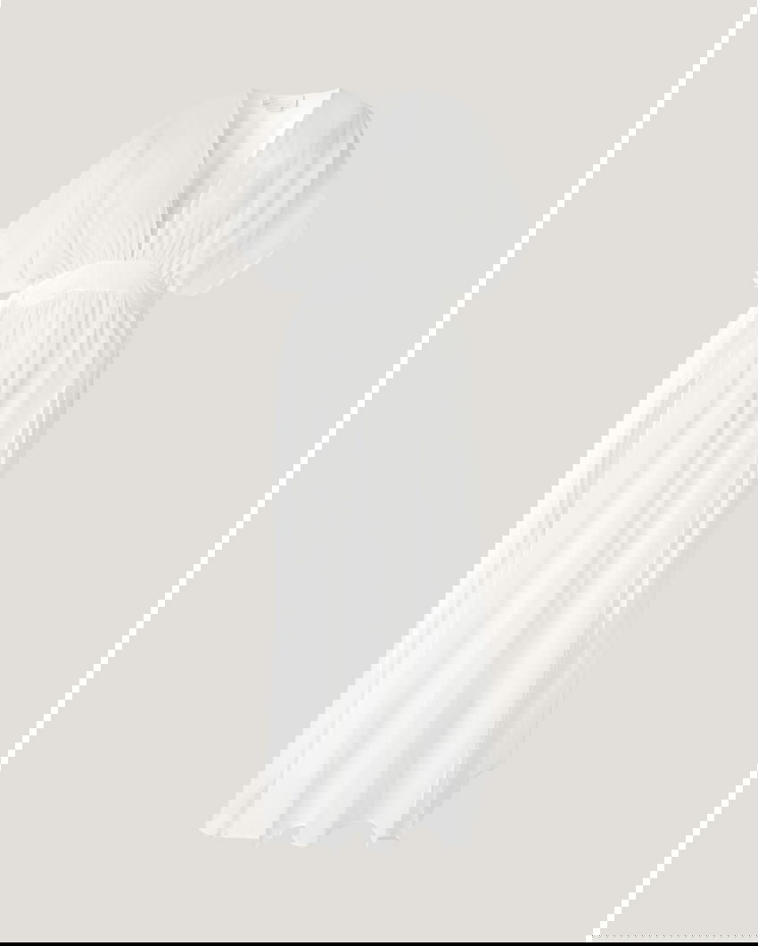 Draped silk dress