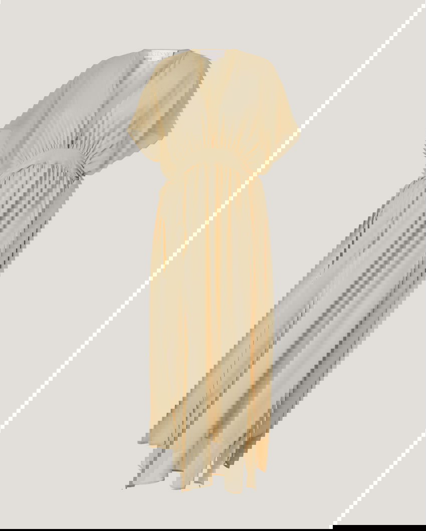 Draped silk dress