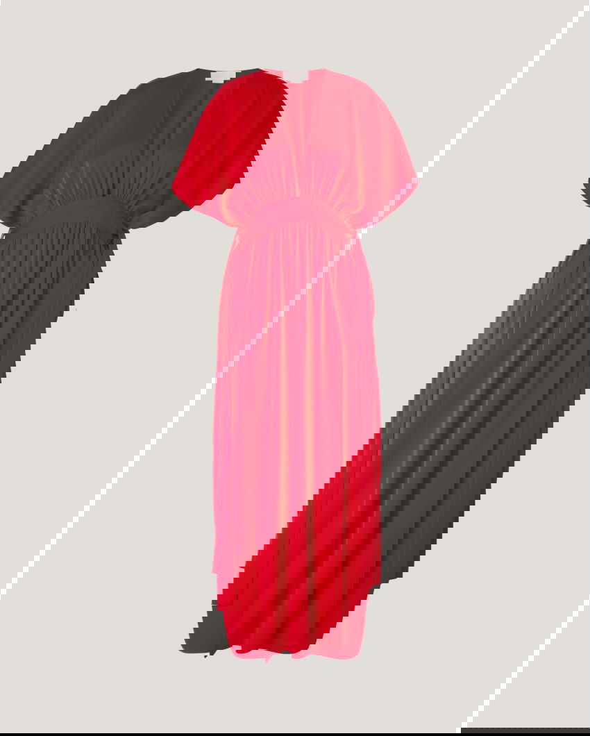 Draped dress with belt