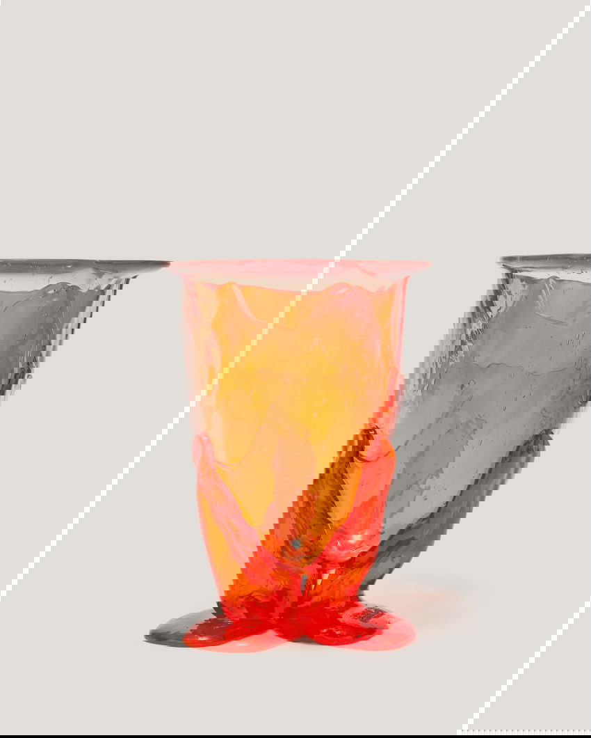Orange-red vase