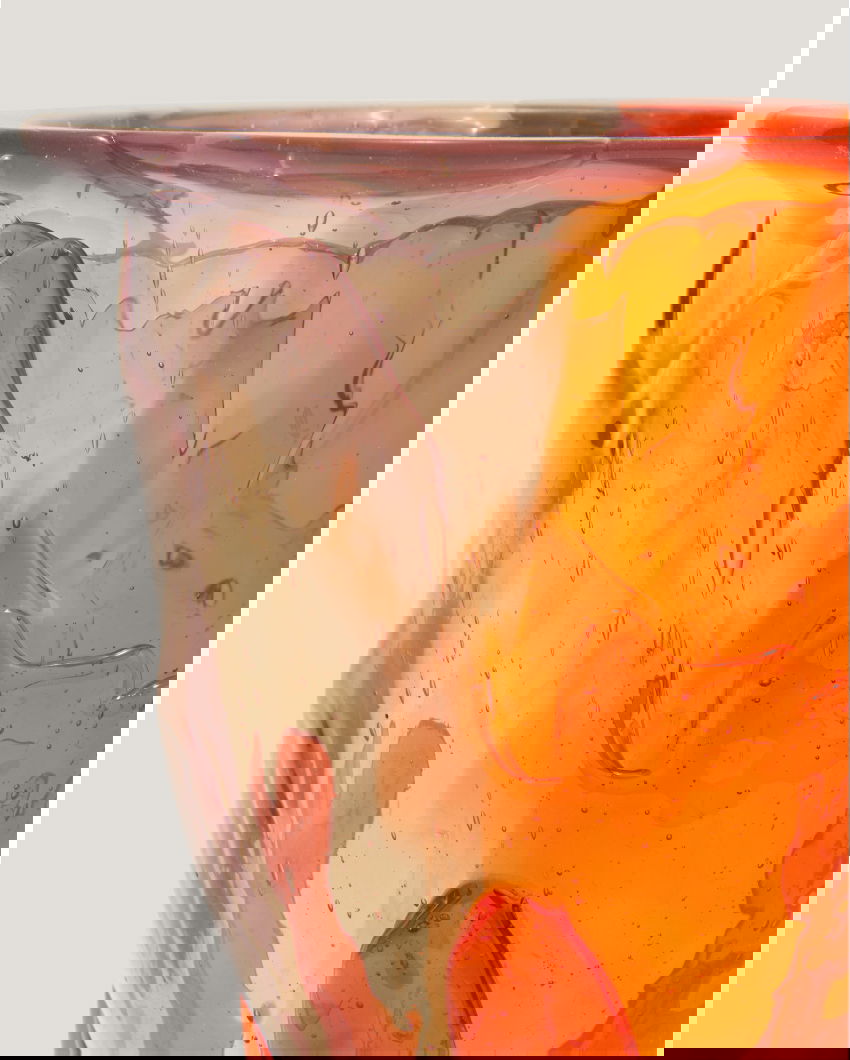 Orange-red vase