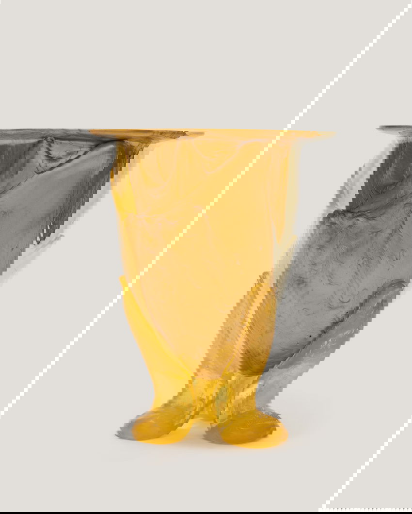 Amber and gold vase