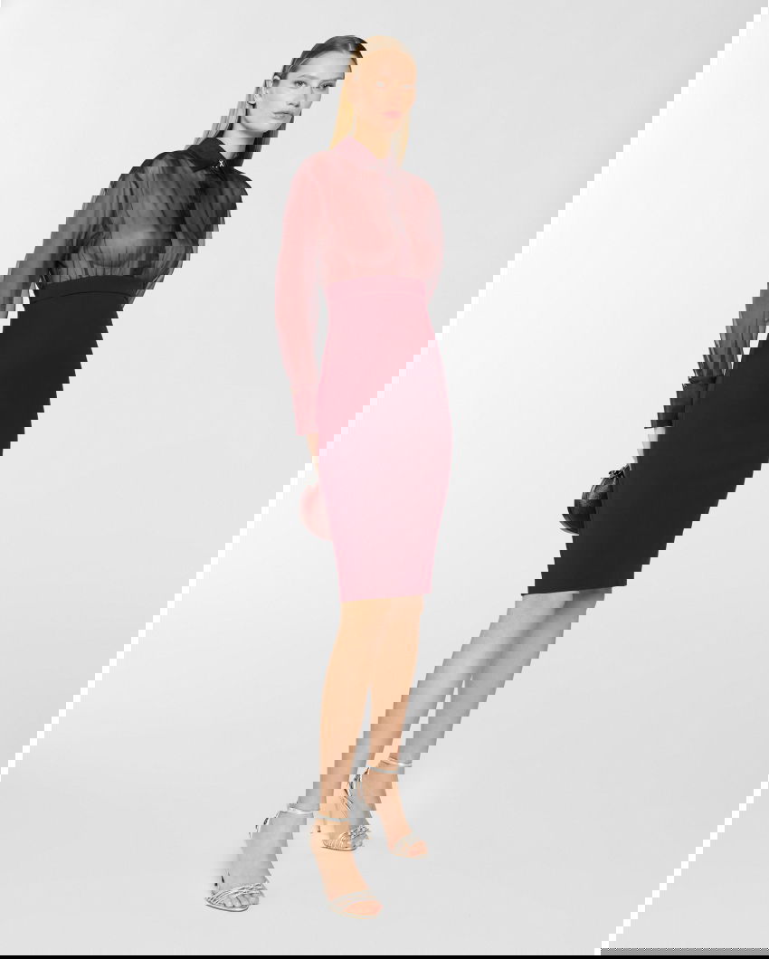 Midi dress in organza